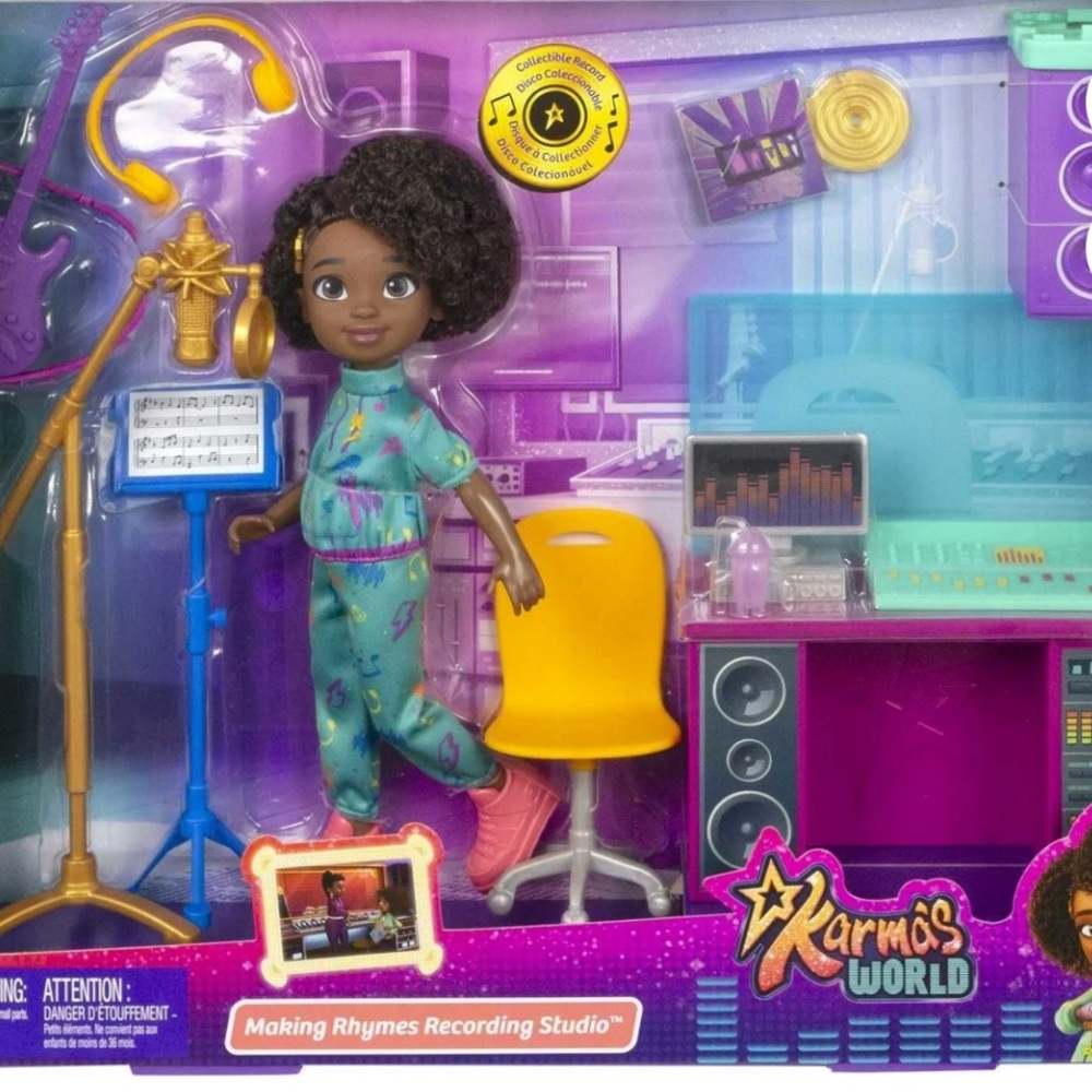 NEW| Karma’s World Making Rhymes Recording Studio Toy Playset with Karma Doll